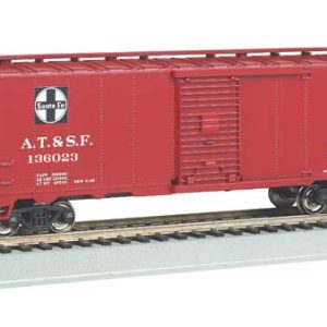 Bachmann Industries Steam-Era 40' Steel Boxcar - Ready to Run - Silver Series(R) -- Santa Fe #136023 (Boxcar Red, black, white, Square Logo)