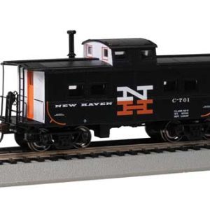 Bachmann Industries Northeast-Style Steel Cupola Caboose - Ready to Run - Silver Series(R) -- New Haven #C-701 (McGinnis, black, white, Vermillion)