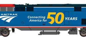 WalthersMainline GE P42 Locomotive - Sound and DCC, Amtrak(R) 50th Anniversary Phase VI #108, (Pre-Order)