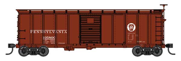 WalthersMainline 40' Steel Boxcar with Murphy Ends - Ready to Run, Pennsylvania Railroad #105804, (Pre-Order)