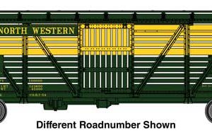 WalthersMainline 40' Wood Stock Car with Dreadnaught ends - Ready to Run, Chicago & North Western #14343, (Pre-Order)