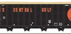 Trainworx Inc Greenville 7000-Cubic Foot Wood Chip Hopper - Ready to Run, Illinois Central Gulf #870014 (black, orange, white), (Pre-Order)