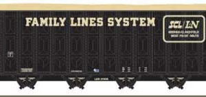 Trainworx Inc Greenville 7000-Cubic Foot Wood Chip Hopper - Ready to Run, Family Lines L&N #31954 (black, yellow), (Pre-Order)