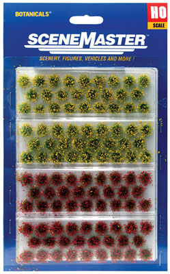 Walthers SceneMaster Grass Tufts - pkg(104) 1/4" 0.6cm Tall, Blooming Flowers