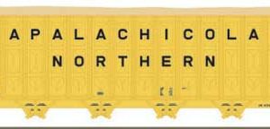 Trainworx Inc Greenville 7000-Cubic Foot Wood Chip Hopper - Ready to Run, Apalichicola Northern #4048 (yellow, black), (Pre-Order)