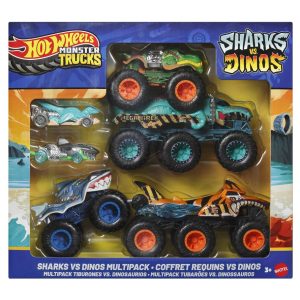 Hot Wheels: Monster Trucks: Sharks vs Dinos Multipack