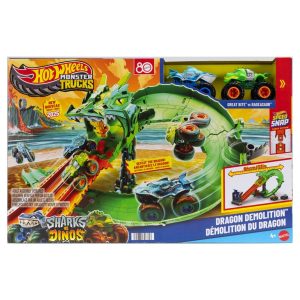 Hot Wheels: Monster Trucks: Sharks vs Dinos Dragon Playset