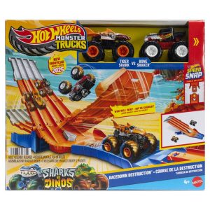 Hot Wheels: Monster Trucks: Race Down Demolition Playset