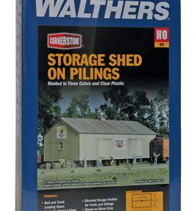 Walthers Cornerstone Storage Shed on Pilings
