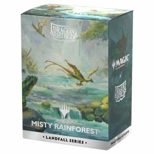 Deck Protector: Art: Dual Matte: Magic the Gathering: Landfall Series: Misty Rainforest