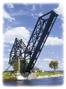 Walthers Cornerstone Operating Single-Track Railroad Bascule Bridge