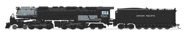 4-6-6-4 Challenger Late Version - Standard DC - Stealth, Union Pacific #3954 (Coal Tender, black, graphite)
