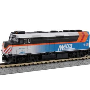 Kato USA Inc EMD F40PH Commuter Version - Standard DC, Metra #183 Village of Itasca (2018 Scheme, blue, gray, orange, black)