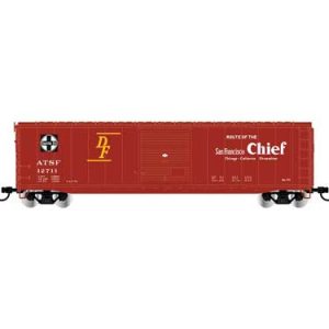 Rivarossi 50' Single-Door Boxcar No Roofwalk - Ready to Run, Santa Fe #12711 (Boxcar Red, San Francisco Chief Slogan)