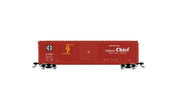 Rivarossi 50' Single-Door Boxcar No Roofwalk - Ready to Run, Santa Fe #12755 (Boxcar Red, San Francisco Chief Slogan)